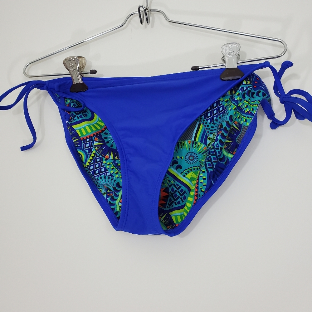 Xhilaration Blue Bikini Bottoms, Size Large